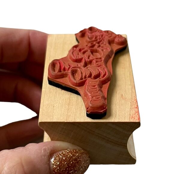 Disney All Night Media Bouncing Tigger Wood & Rubber Stamp 997-F04 - Picture 3 of 11